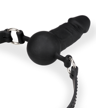 Load image into Gallery viewer, Gagball aus Silikon mit Dildo 6,5cm