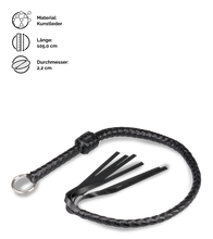Load image into Gallery viewer, Geflochtene BDSM-Peitsche 105 cm