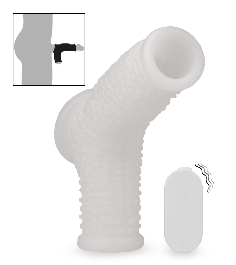 Genoppte Penismanschette mit Vibration Everest