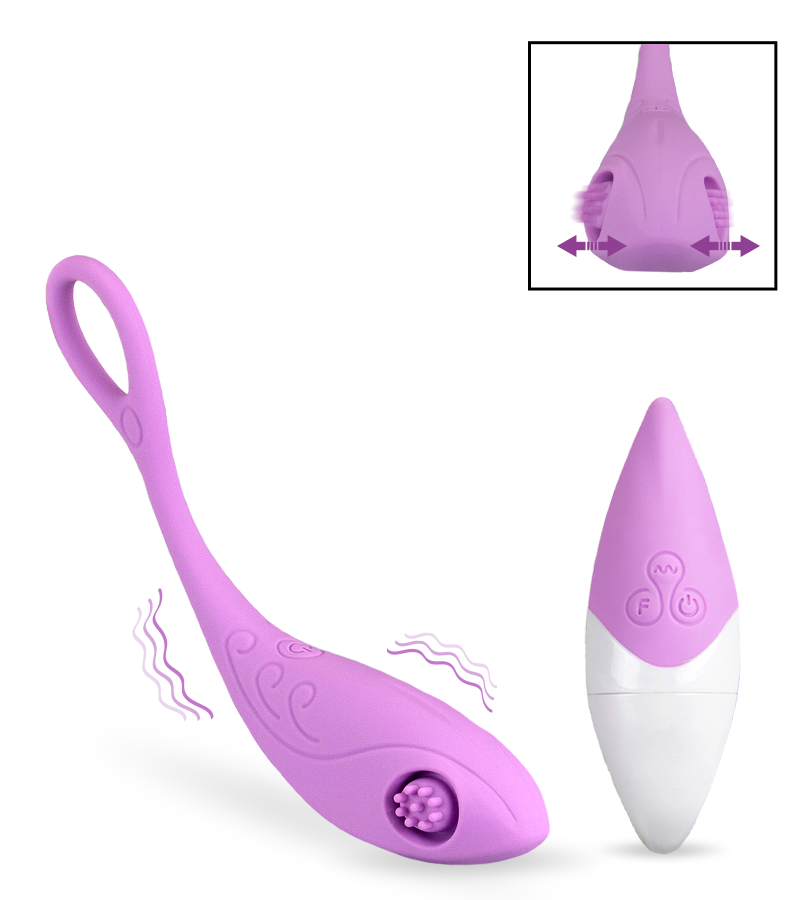 Genopptes Vibro-Ei mit Funkfernbedienung