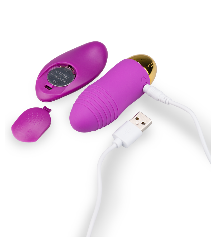 Gerilltes Vibro-Ei mit Funkfernbedienung 12 Modi