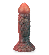 Load image into Gallery viewer, Geschuppter Drachen-Dildo mit Saugnapf 19 cm