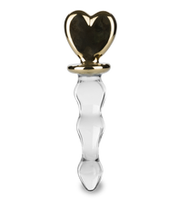 Load image into Gallery viewer, Glasdildo Golden Heart