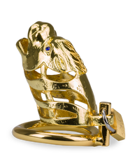 Load image into Gallery viewer, Goldfarbener Peniskäfig chinesisches Sternzeichen Drache