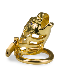 Load image into Gallery viewer, Goldfarbener Peniskäfig chinesisches Sternzeichen Drache