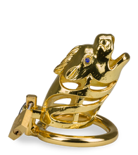 Load image into Gallery viewer, Goldfarbener Peniskäfig chinesisches Sternzeichen Drache