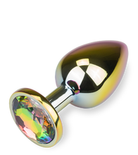 Load image into Gallery viewer, Großer Rosebud-Plug in Regenbogenfarben