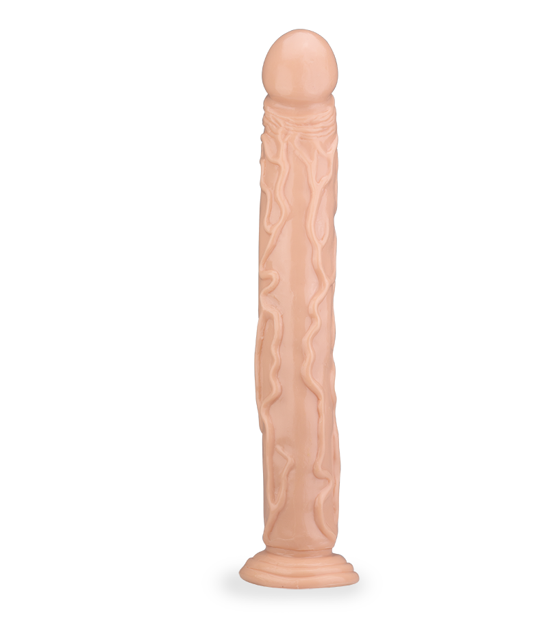 Großer Saugnapf-Dildo mit Aderung Dustin
