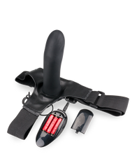 Load image into Gallery viewer, Hohler Strapon-Vibrator aus Silikon mit XL-Durchmesser