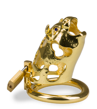 Load image into Gallery viewer, Keuschheitskäfig chinesisches Sternzeichen goldener Büffel
