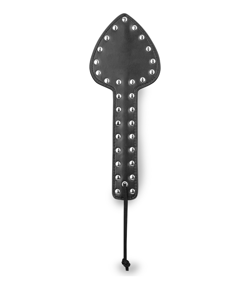Kunstleder-Paddle mit Nieten Spade
