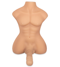 Load image into Gallery viewer, Männliche Silikonpuppe mit großem Dildo Theo