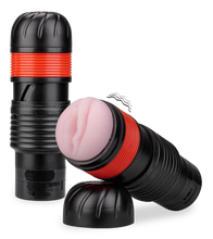 Load image into Gallery viewer, Manueller Teleskop-Masturbator mit Vibration