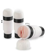 Load image into Gallery viewer, Manueller Teleskop-Masturbator mit Vibration