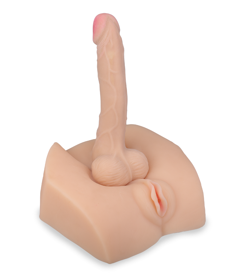 Masturbator mit Vagina und Dildo