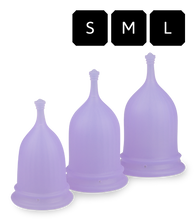Load image into Gallery viewer, Menstruationstasse Poppycup 3 Größen