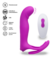 Load image into Gallery viewer, Multifunktionsvibrator mit Cockring Poly