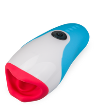 Load image into Gallery viewer, Mund-Masturbator mit Vibration und Heizung Blue Viper
