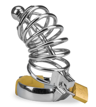 Load image into Gallery viewer, Peniskäfig mit Harnröhrenplug Delicious Chastity