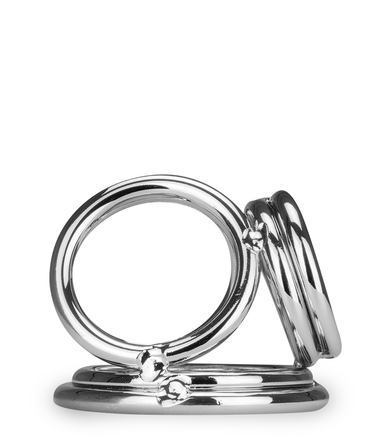 Penisring mit Hodenteiler aus Edelstahl Bondy