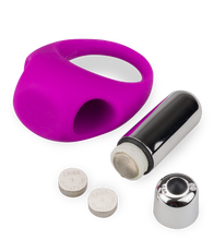 Load image into Gallery viewer, Penisring mit Vibration aus medizinischem Silikon Flirt