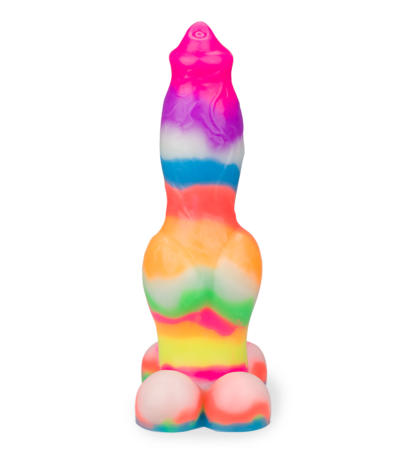 Phosphoreszierender Dildo mit Saugnapf Schäferhund