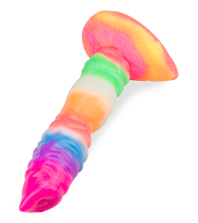 Phosphoreszierender Dildo mit Saugnapf Wolf