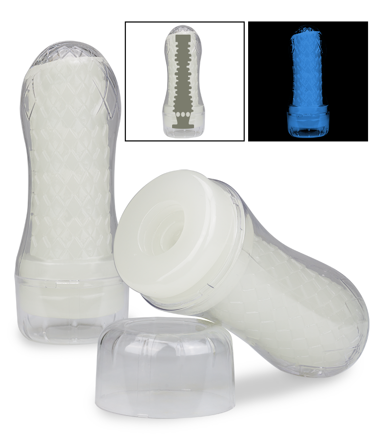 Phosphoreszierender Masturbator mit Noppen Lumino