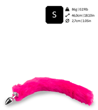 Load image into Gallery viewer, Pinker Foxtail-Plug mit Kunstfell