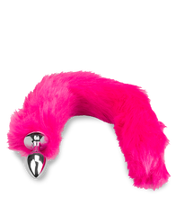 Load image into Gallery viewer, Pinker Foxtail-Plug mit Kunstfell