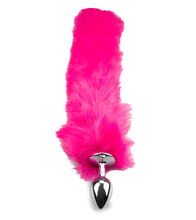 Load image into Gallery viewer, Pinker Foxtail-Plug mit Kunstfell