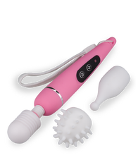 Load image into Gallery viewer, Power Wand Massager mit 3 Aufsätzen