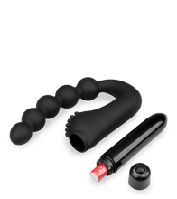 Load image into Gallery viewer, Prostata-Vibrator mit Analkette und Noppen