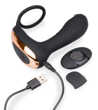 Load image into Gallery viewer, Prostatavibrator mit Penisring 7 Modi