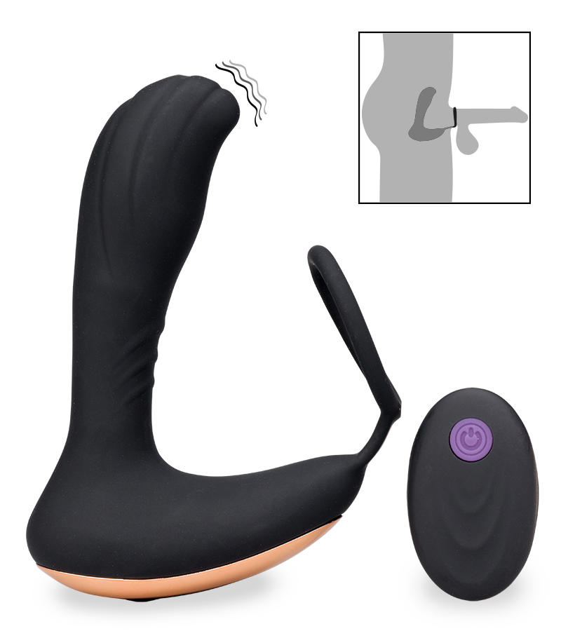 Prostatavibrator mit Penisring 7 Modi