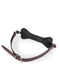 Load image into Gallery viewer, Puppy-Play-Knebel Knochen aus Silikon 12,3 cm