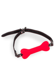 Load image into Gallery viewer, Puppy-Play-Knebel Knochen aus Silikon 12,3 cm
