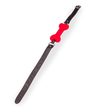 Load image into Gallery viewer, Puppy-Play-Knebel Knochen aus Silikon 12,3 cm