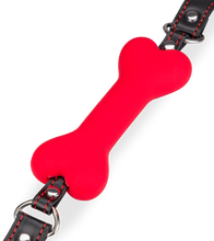 Load image into Gallery viewer, Puppy-Play-Knebel Knochen aus Silikon 12,3 cm