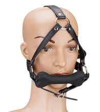 Load image into Gallery viewer, Puppy-Play-Kopfgeschirr mit Knebel aus Silikon 12,3 cm