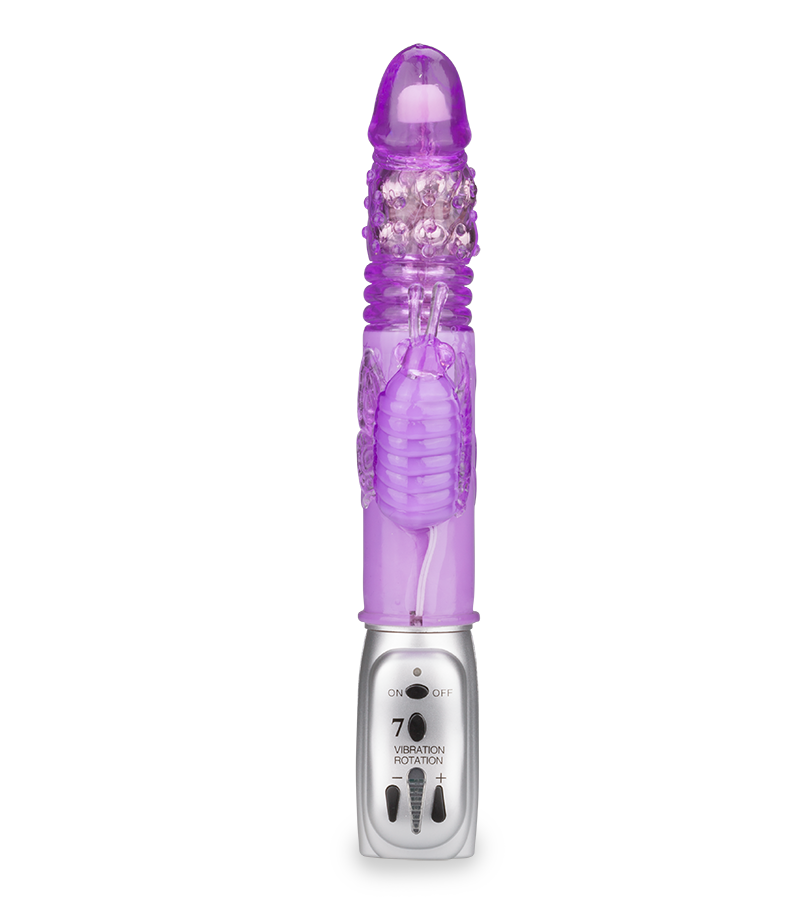 Rabbit-Vibrator Butterfly mit Stoßfunktion