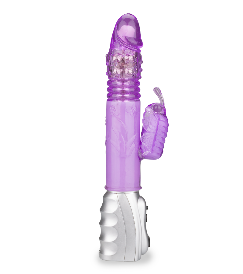 Rabbit-Vibrator Butterfly mit Stoßfunktion