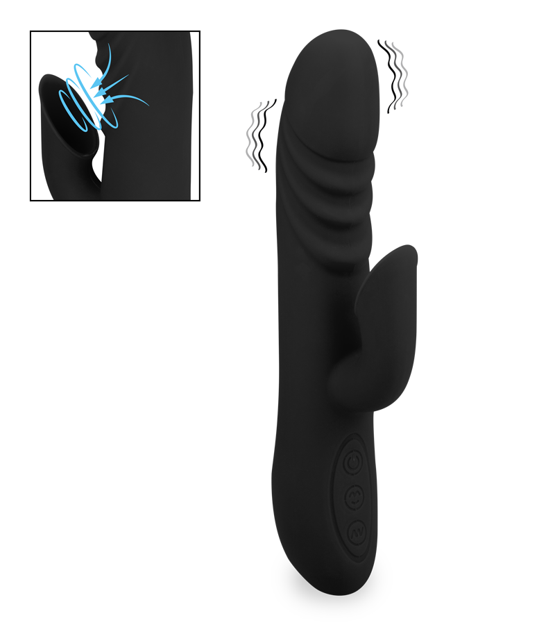 Rabbit-Vibrator mit Klitoris-Sauger Sucky