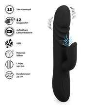 Load image into Gallery viewer, Rabbit-Vibrator mit Klitoris-Sauger Sucky