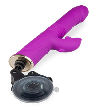 Load image into Gallery viewer, Rabbit-Vibrator mit Stoßfunktion und Saugnapf Flip