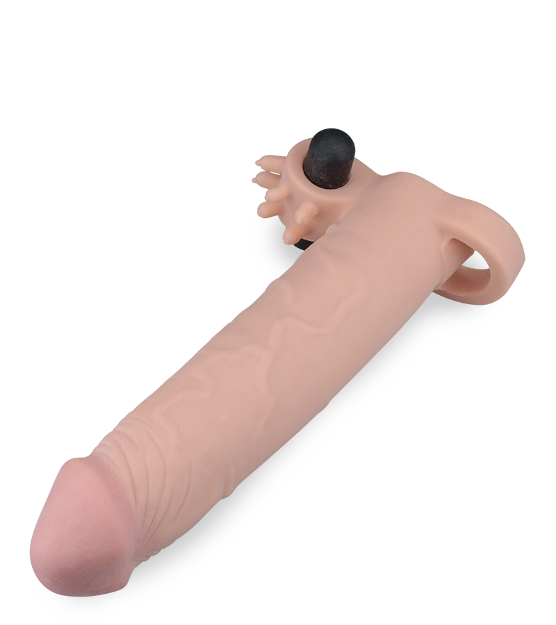 Realistische XL-Penisverlängerung mit Vibro-Bullet