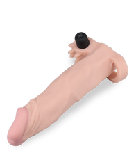 Load image into Gallery viewer, Realistisches Penissleeve mit Vibration und Hodenring