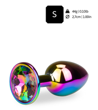 Load image into Gallery viewer, Regenbogenfarbener Rosebud-Analschmuck