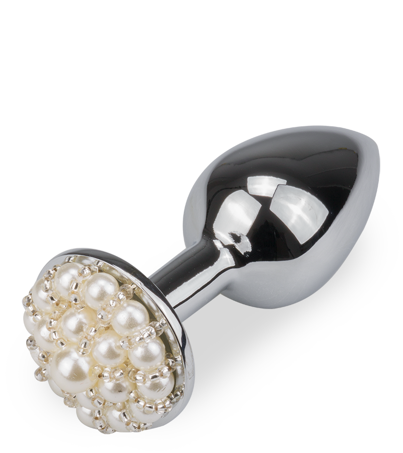 Rosebud-Analplug mit Perlen