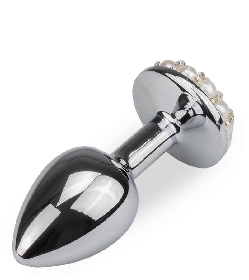 Rosebud-Analplug mit Perlen